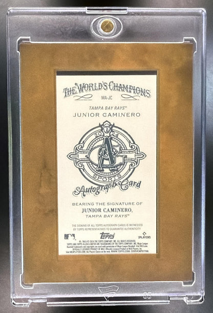 2024 Topps Allen & Ginter Junior Caminero #MA-JC Mini Baseball Auto RC