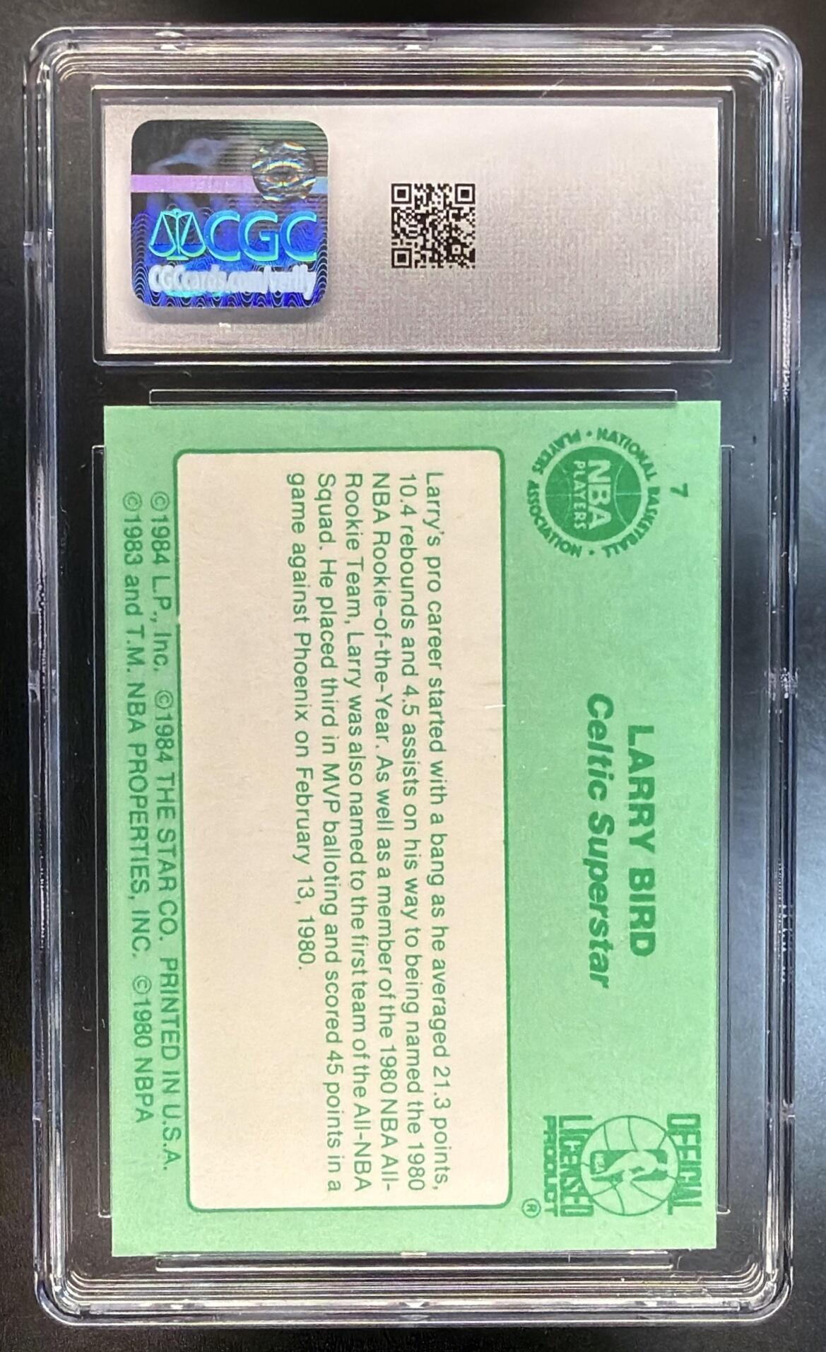 1984 Star Larry Bird #7 The 1979-80 Season CGC 6.5