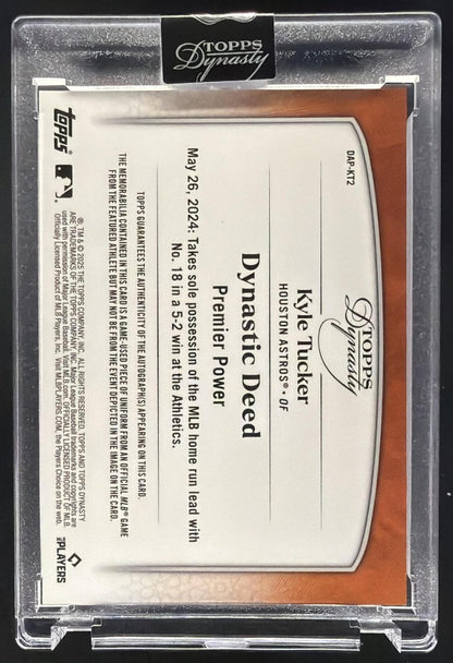 2025 Topps Dynasty Kyle Tucker #DAP-KT2 Auto Patch 8/10 MEM