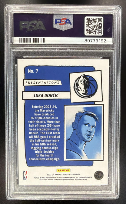 2023-24 Panini Hoops Luka Doncic #7 Presentations PSA 10