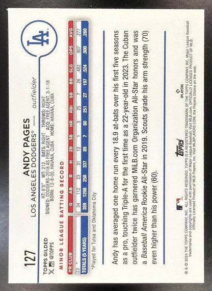 2024 Topps Gilded Collection Andy Pages #127 Chrome 90/99 RC