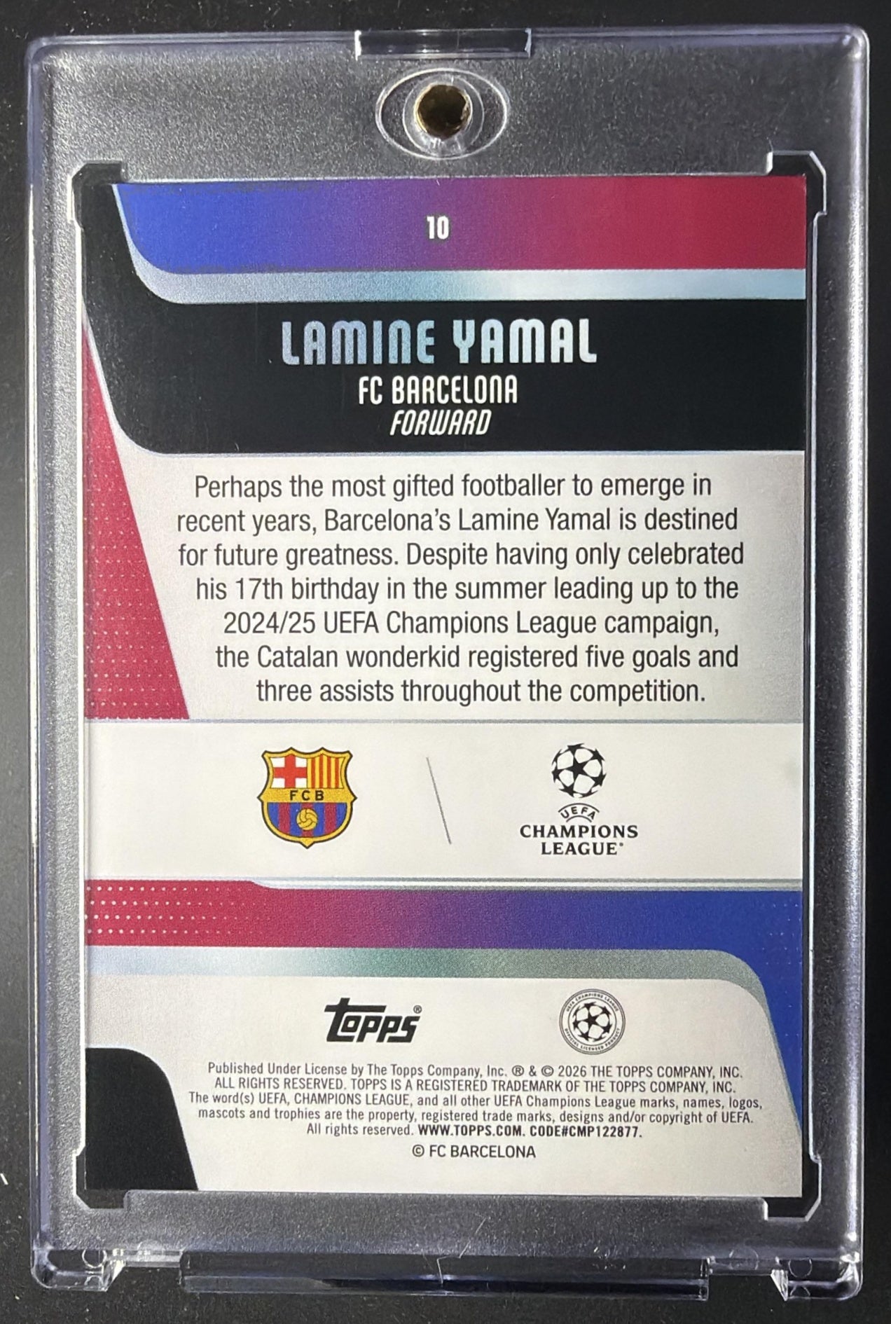 2025-26 Topps UEFA Club Lamine Yamal SSP Image Variation