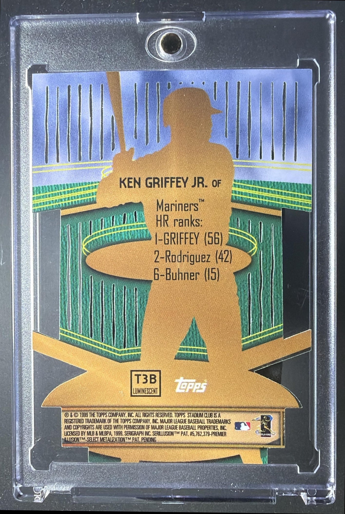 1999 Topps Stadium Club Ken Griffey Jr. #T3B Triumvirate Luminescent