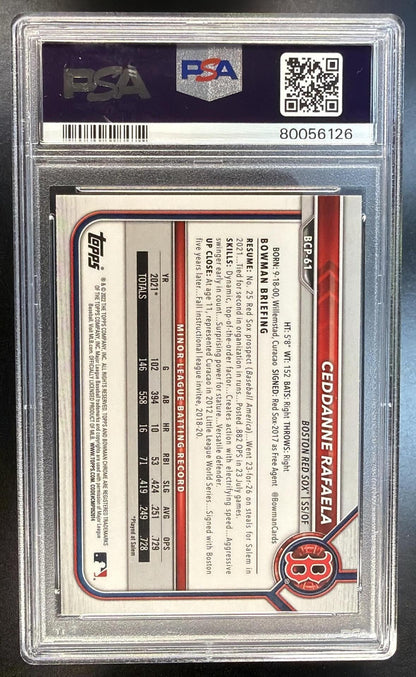 2022 Bowman Mega Box Ceddanne Rafaela #BCP-61 1st Bowman Red Sox PSA 10