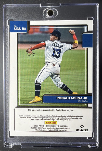 2022 Panini Donruss Optic Ronald Acuna Jr. #SIGS-RA Signature Series Auto