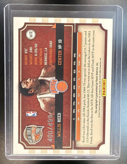 2009-10 Panini Hall of Fame Willis Reed #WR Famed Signatures Auto 400/499