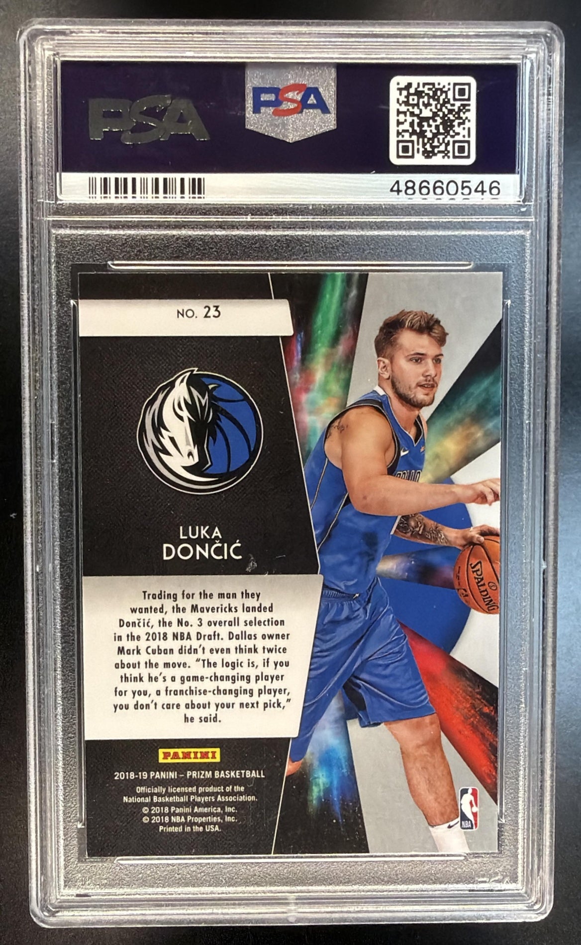 2018-19 Panini Prizm Luka Doncic #23 Freshman Phenoms PSA 9 RC
