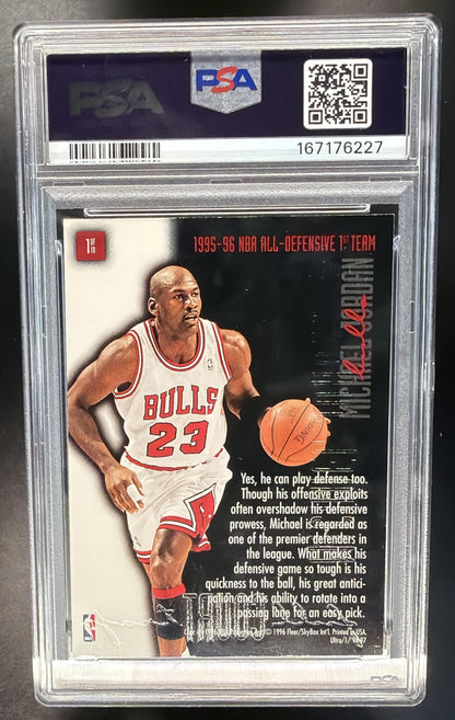 1996 Fleer Ultra Michael Jordan #1 Full Court Trap Gold PSA 7.5