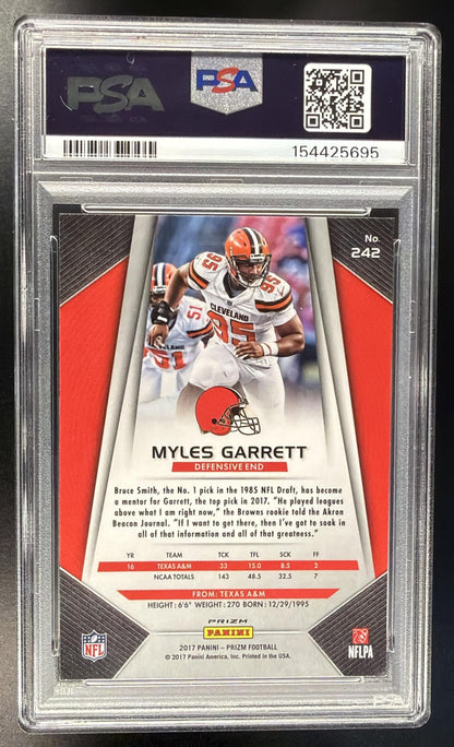 2017 Panini Prizm Myles Garrett #242 RC PSA 9