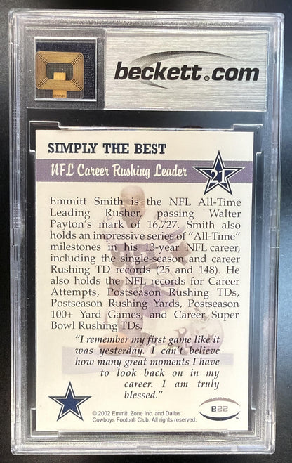 2002 Run With History Emmitt Smith Game Used Jersey 1/2002