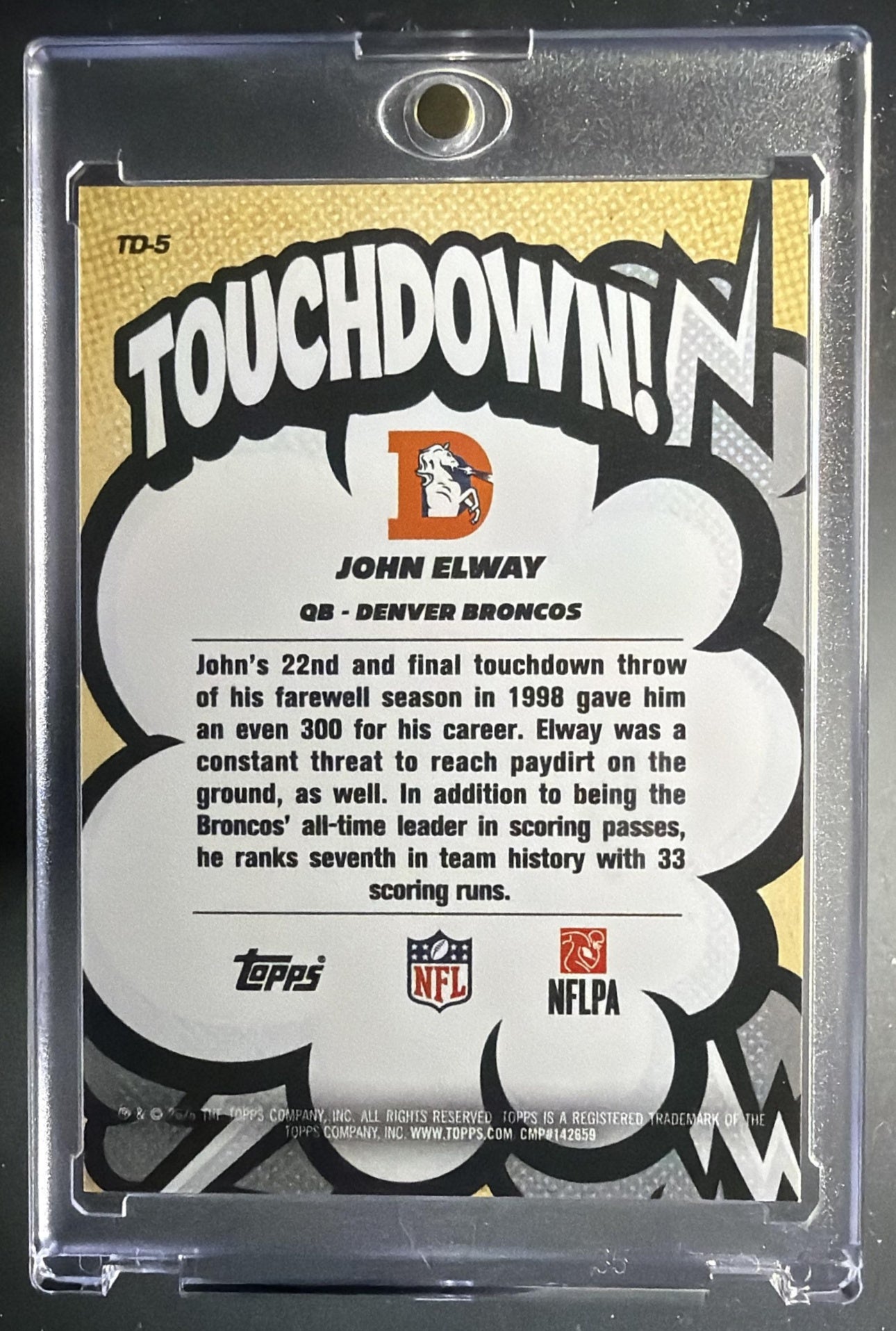 2026 Topps John Elway Suddenly Touchdown SSP