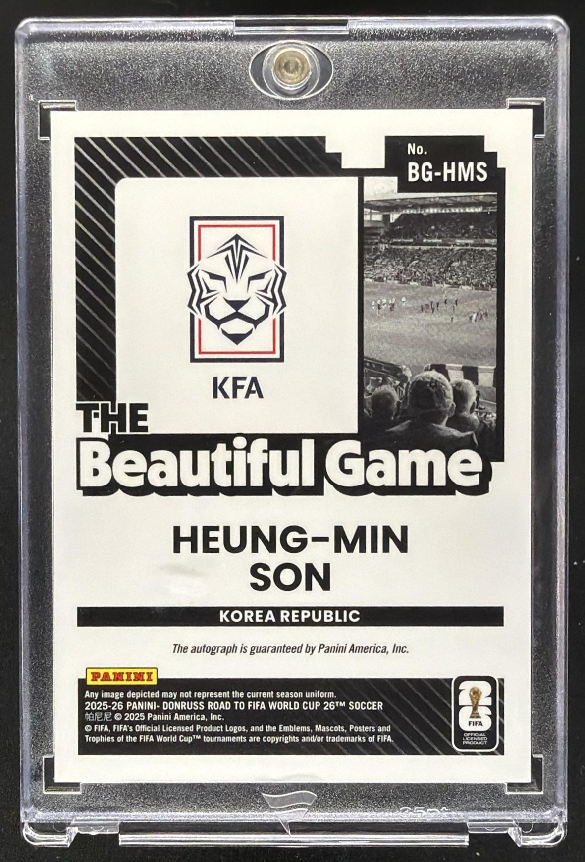 2025 Panini Donruss Road to FIFA World Cup 26' Heung-Min Son #BG-HS Auto