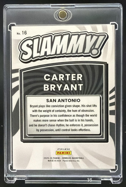 2025-26 Panini Donruss Carter Bryant #16 Slammy RC