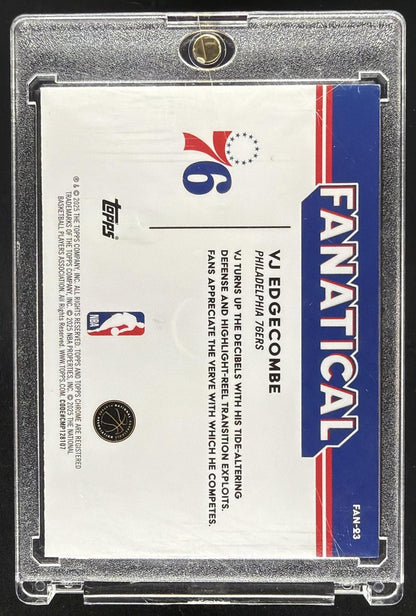 2025-26 Topps Chrome VJ Edgecombe #FAN-23 Fanatical RC SSP