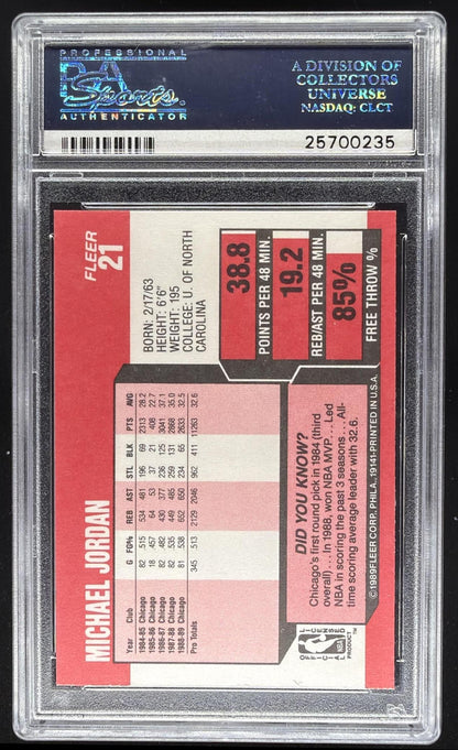 1989-90 Fleer Michael Jordan #21 PSA 9