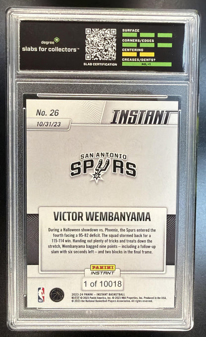 2023-24 Panini Instant Victor Wembanyama #26 1 of 10,018 RC Spurs Degree 9
