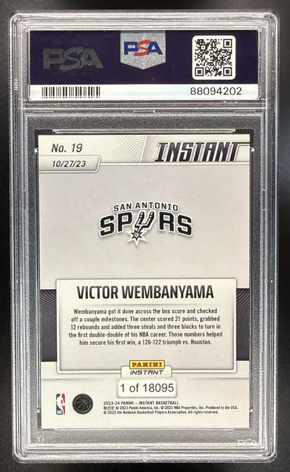 2023-24 Panini Instant NBA Victor Wembanyama #19 RC PSA 10