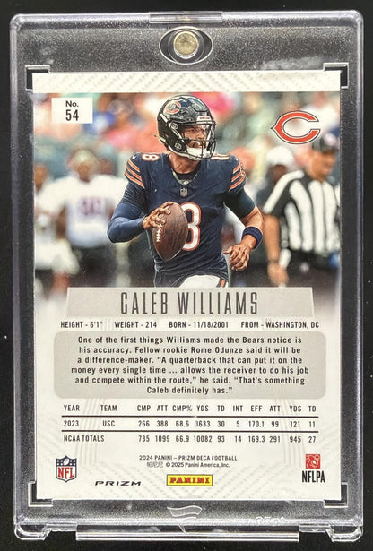 2024 Panini Prizm Deca Caleb Williams #54 Silver Rc