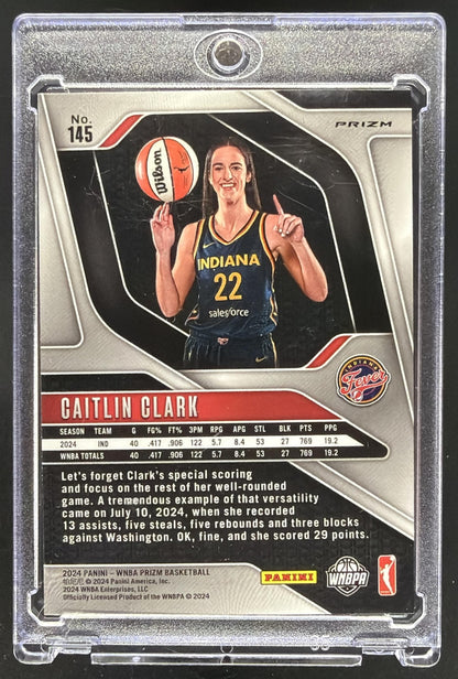 2024 Panini WNBA Prizm Caitlin Clark #145 Ice RC
