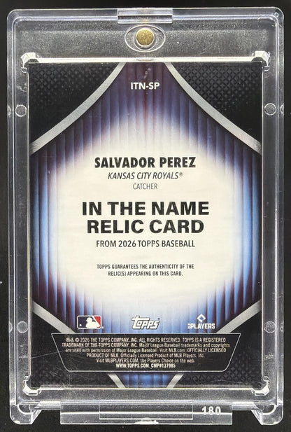 2026 Topps Series 2 Salvador Perez #ITN-SP In the Name Relic 1/1 Patch