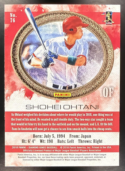 2018 Panini Diamond Kings Shohei Ohtani #76 RC Angels