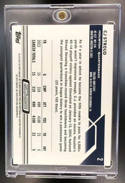 2023 Topps Composite CJ Stroud #2 Chrome Gold Refractor 27/50 RC