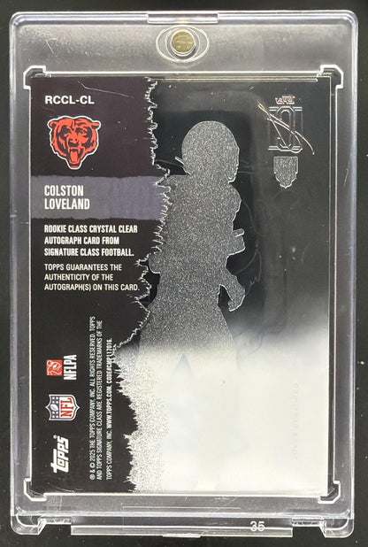 2025 Topps Signature Class Colston Loveland #RCCL-CL Rookie Crystal Clear Auto RC