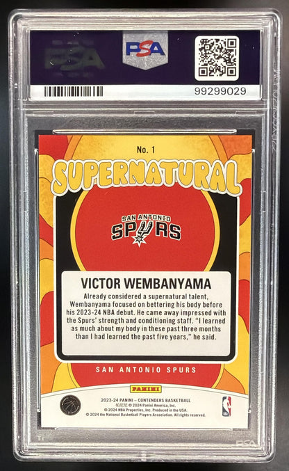 2023-24 Panini Contenders Victor Wembanyama #1 Supernatural RC PSA 10