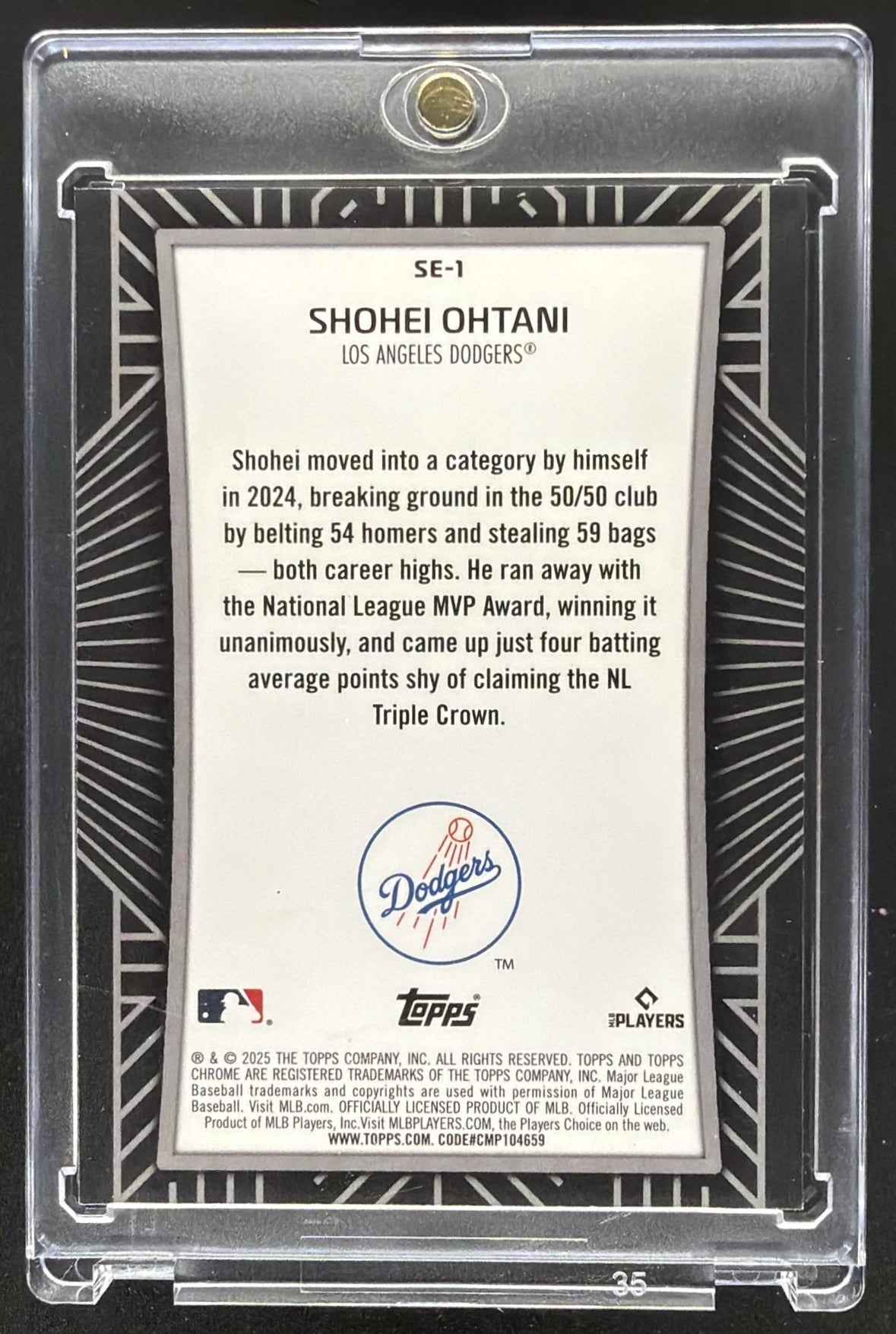 2025 Topps Chrome Shohei Ohtani #SE-1 Shadow Etch