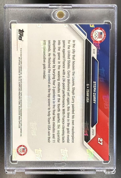 2024 Topps Now Olympic/Paralympic Games Steph Curry #27 Night Night