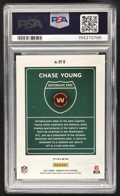2021 Panini Donruss Optic Chase Young #DT-8 Downtown PSA 9