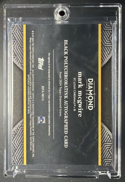 2024 Topps Diamond Icons Mark McGwire #BPA-MCG Auto Gold Ink /15