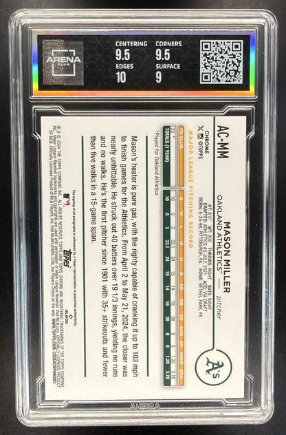 2024 Topps Chrome Update Mason Miller #AC-MM Auto Purple Refractor 129/250