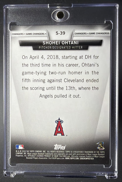 2018 Topps Update Shohei Ohtani #S-39 Salute RC Game Changers