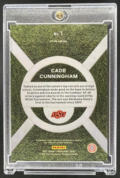 2021-22 Panini Prizm Draft Picks Cade Cunningham #1 On Campus RC