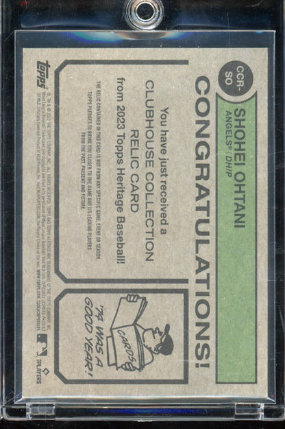 2023 Topps Heritage Shohei Ohtani Game Used Patch