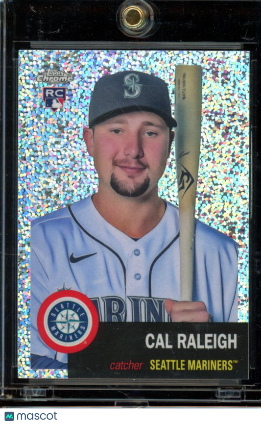 2022 Topps Chrome Platinum Cal Raleigh Rookie Diamond /150