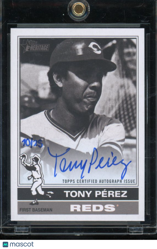 2025 Heritage Tony Perez /25 On Card Auto