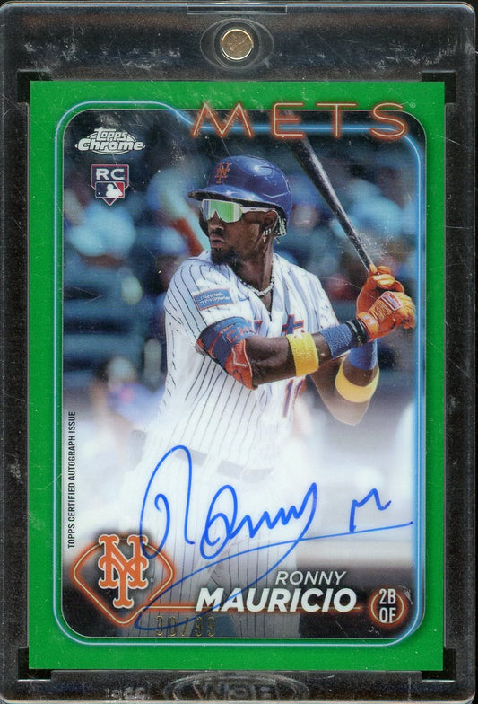 2024 Topps Chrome Ronny Mauricio Green Auto #RA-RM /99 RC