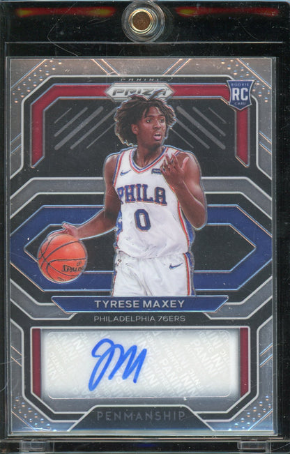 2020 Prizm Tyrese Maxey Auto Rookie Penmanship RC