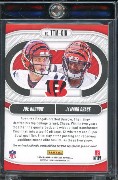 2024 Absolute Joe Burrow Ja'Marr Chase Team Tandem Patch /99