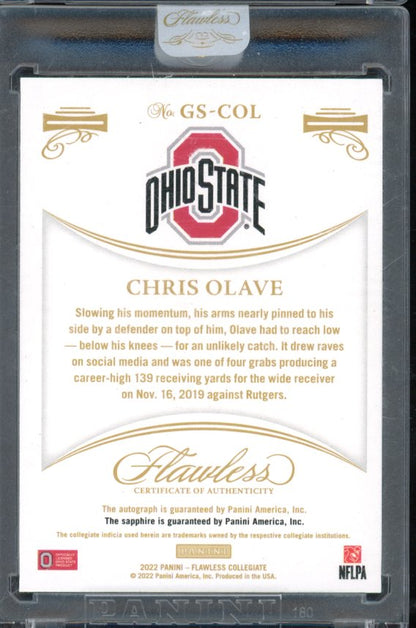 2022 Flawless Chris Olave Rookie Auto Collegaite /15
