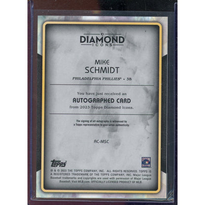 2023 Diamond Icons Mike Schmidt Auto #AC-MSC /25