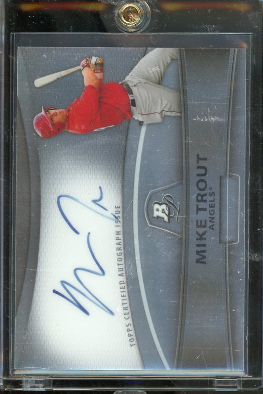 2010 Bowman Platinum Mike Trout Refractor Prospect Auto