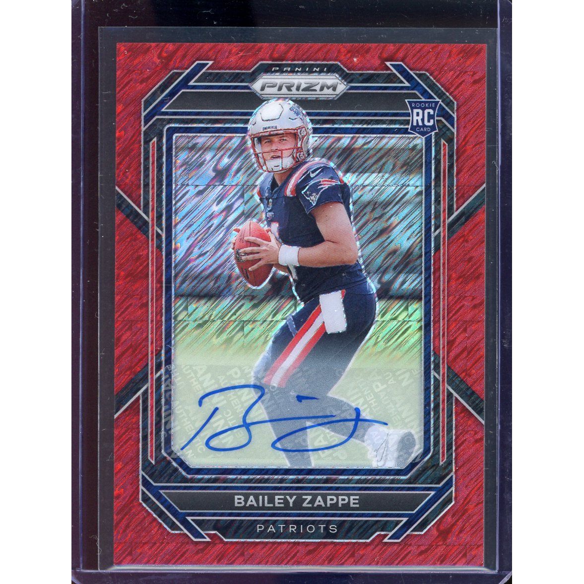 2022 Prizm Bailey Zappe Red Shimmer Auto #305 /35 RC