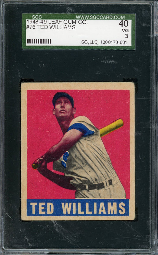 1948 Leaf Ted Williams SGC 3