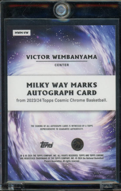 2023-24 Topps Chrome Cosmic Victor Wembanyama Rookie Auto /75