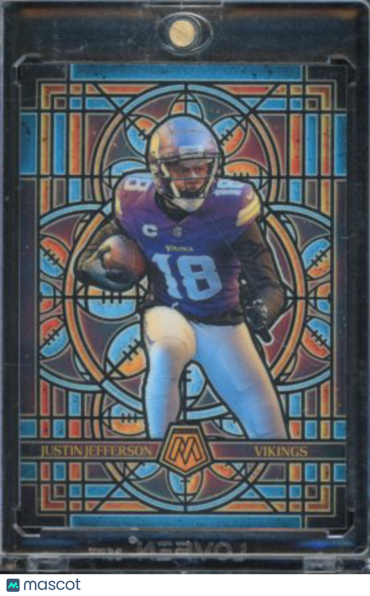 2025 Mosaic Justin Jefferson Stained Glass Case Hit