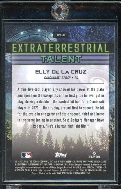 2024 Topps Chrome Cosmic Elly De La Cruz Extraterrestrial Gold /50 Rookie