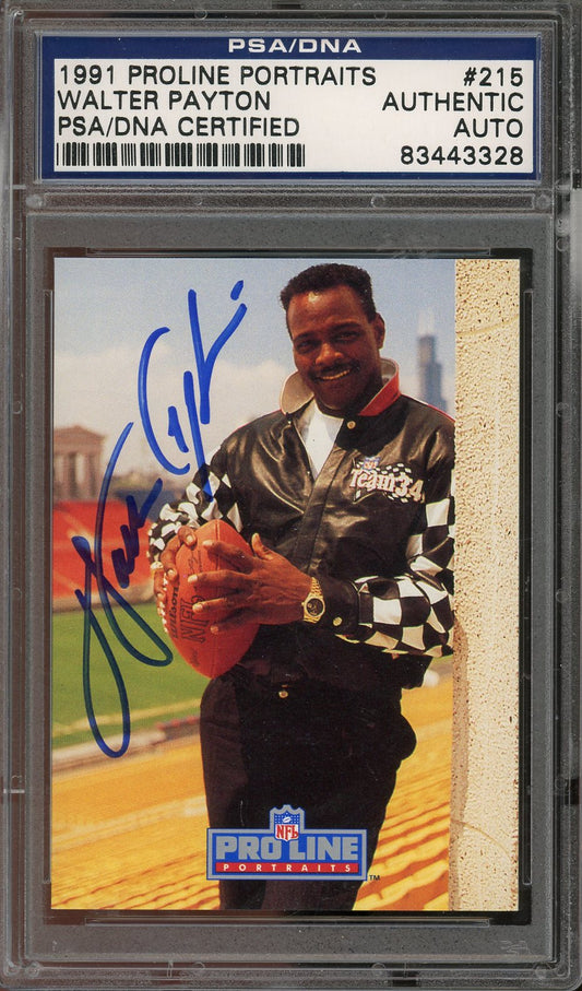 1991 Proline Portraits Walter Payton Auto #215 PSA Authentic